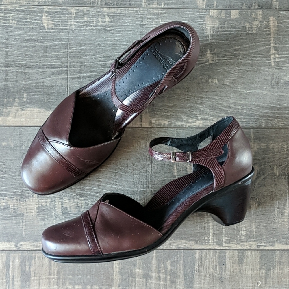 Dansko Roxy Croc Mary Jane Leather Heels BX158